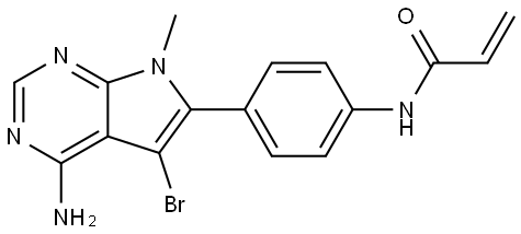 2-Propenamide, N-[4-(4-amino-5-bromo-7-methyl-7H-pyrrolo[2,3-d]pyrimidin-6-yl)phenyl]- Structure