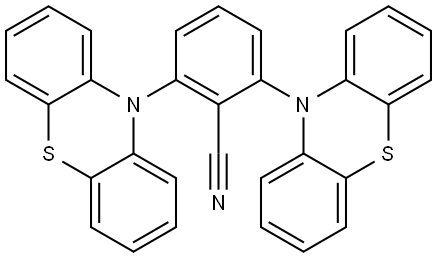 Benzonitrile, 2,6-di-10H-phenothiazin-10-yl- Structure