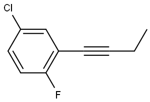 2-(1-Butyn-1-yl)-4-chloro-1-fluorobenzene Structure
