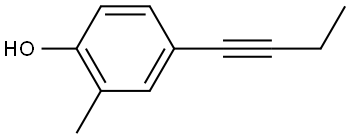 4-(1-Butyn-1-yl)-2-methylphenol Structure