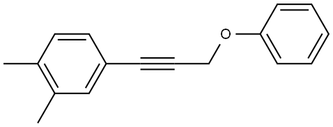 1,2-Dimethyl-4-(3-phenoxy-1-propyn-1-yl)benzene Structure