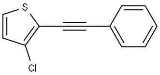 Thiophene, 3-chloro-2-(2-phenylethynyl)- Structure