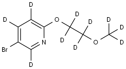 5-bromo-2-(2-(methoxy-d3)ethoxy-1,1,2,2-d4)pyridine-3,4,6-d3 Structure