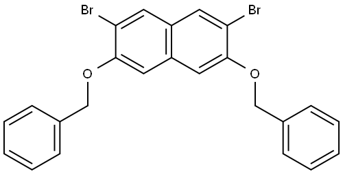 2,7-bis(benzyloxy)-3,6-dibromonaphthalene Structure