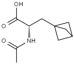 (2S)-2-acetamido-3-(1-bicyclo[1.1.1]pentanyl)propanoic acid Structure