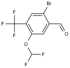 2-Bromo-5-(difluoromethoxy)-4-(trifluoromethyl)benzaldehyde Structure