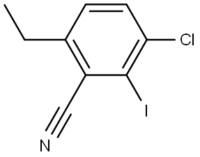 3-Chloro-6-ethyl-2-iodobenzonitrile Structure