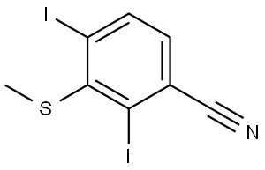 2,4-Diiodo-3-(methylthio)benzonitrile Structure