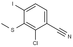 2-Chloro-4-iodo-3-(methylthio)benzonitrile Structure