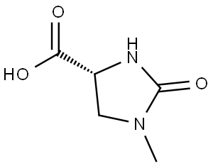 (4R)-1-Methyl-2-oxo-4-imidazolidinecarboxylic acid Structure