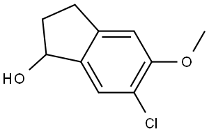 1H-Inden-1-ol, 6-chloro-2,3-dihydro-5-methoxy- Structure