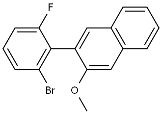 2-(2-Bromo-6-fluorophenyl)-3-methoxynaphthalene Structure