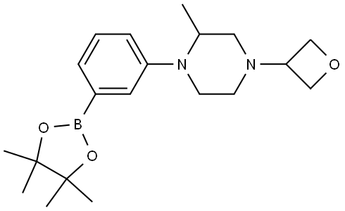 Piperazine, 2-methyl-4-(3-oxetanyl)-1-[3-(4,4,5,5-tetramethyl-1,3,2-dioxaborolan-2-yl)phenyl]- Structure