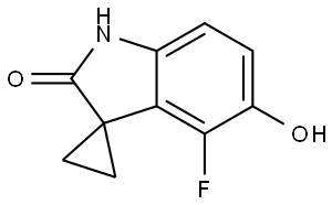 4'-Fluoro-5'-hydroxyspiro[cyclopropane-1,3'-indolin]-2'-one Structure