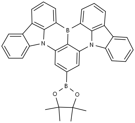 Indolo[3,2,1-de]indolo[1′,2′,3′:1,8][1,4]benzazaborino[2,3,4-kl]phenazaborine, 10-(4,4,5,5-tetramethyl-1,3,2-dioxaborolan-2-yl)- Structure