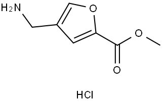 4-Aminomethyl-furan-2-carboxylic acid methyl ester hydrochloride Structure