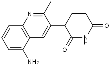3-(5-Amino-2-methylquinolin-3-yl)piperidine-2,6-dione Structure