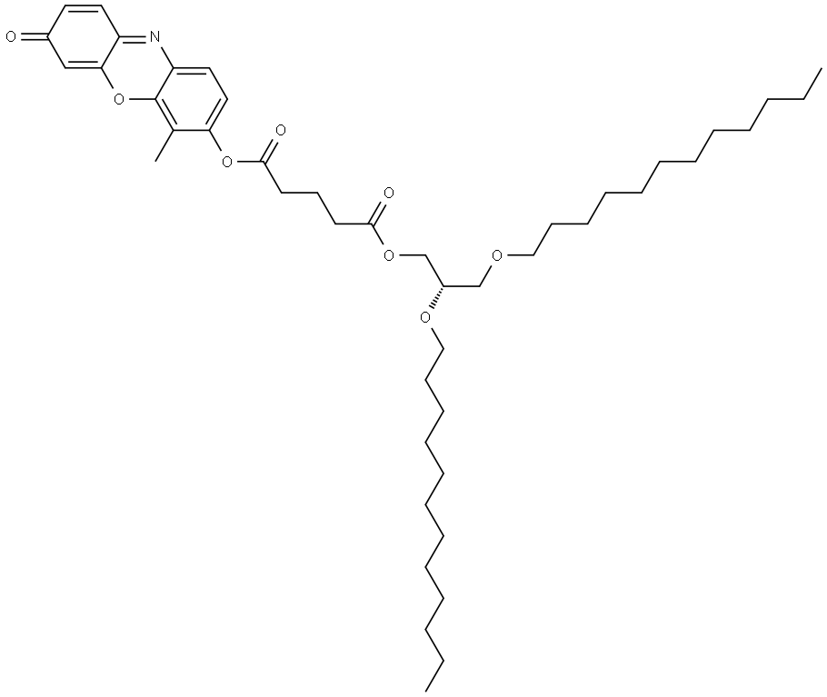 1-[(2S)-2,3-Bis(dodecyloxy)propyl] 5-(6-methyl-3-oxo-3H-phenoxazin-7-yl) pentanedioate Structure