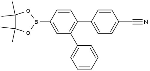 4'-(4,4,5,5-tetramethyl-1,3,2-dioxaborolan-2-yl)-[1,1':2',1''-terphenyl]-4-carbonitrile Structure
