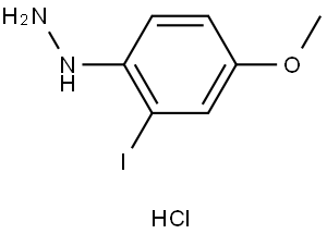 Hydrazine, (2-iodo-4-methoxyphenyl)-, hydrochloride (1:1) Structure