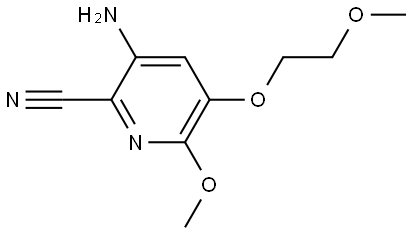 3-Amino-6-methoxy-5-(2-methoxyethoxy)-2-pyridinecarbonitrile Structure