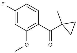 (4-fluoro-2-methoxyphenyl)(1-methylcyclopropyl)methanone Structure