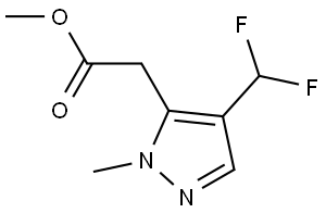1H-Pyrazole-5-acetic acid, 4-(difluoromethyl)-1-methyl-, methyl ester Structure