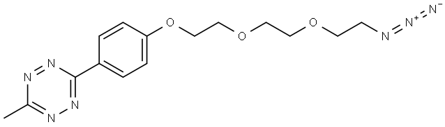3-(4-(2-(2-(2-azidoethoxy)ethoxy)ethoxy)phenyl)-6-methyl-1,2,4,5-tetrazine Structure