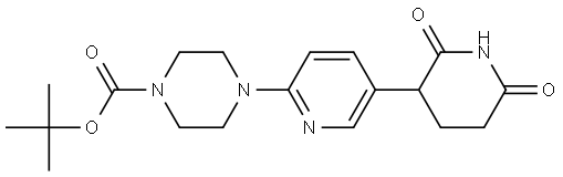tert-butyl 4-(5-(2,6-dioxopiperidin-3-yl)pyridin-2-yl)piperazine-1-carboxylate Structure