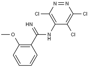 Benzenecarboximidamide, 2-methoxy-N-(3,5,6-trichloro-4-pyridazinyl)- Structure