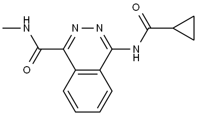 1-Phthalazinecarboxamide, 4-[(cyclopropylcarbonyl)amino]-N-methyl- Structure
