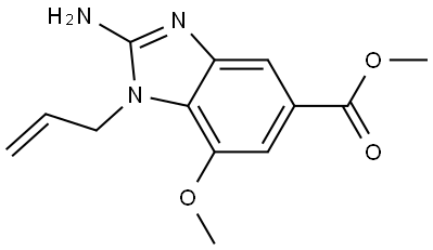 1H-Benzimidazole-5-carboxylic acid, 2-amino-7-methoxy-1-(2-propen-1-yl)-, methyl ester Structure