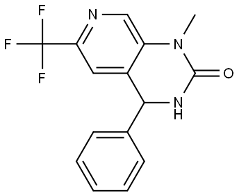 Pyrido[3,4-d]pyrimidin-2(1H)-one, 3,4-dihydro-1-methyl-4-phenyl-6-(trifluoromethyl)- Structure
