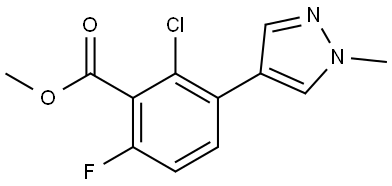 Methyl 2-chloro-6-fluoro-3-(1-methyl-1H-pyrazol-4-yl)benzoate Structure