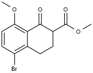methyl 5-bromo-8-methoxy-1-oxo-1,2,3,4-tetrahydronaphthalene-2-carboxylate Structure