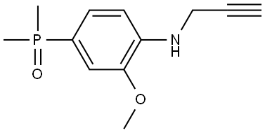 (3-Methoxy-4-(prop-2-yn-1-ylamino)phenyl)dimethylphosphine oxide Structure
