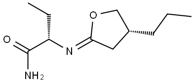 Butanamide, 2-[(Z)-[(4R)-dihydro-4-propyl-2(3H)-furanylidene]amino]-, (2S)- Structure