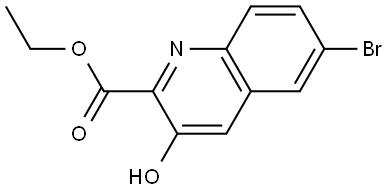 6-bromo-3-hydroxyquinoline-2-carboxylic acid ethyl ester Structure