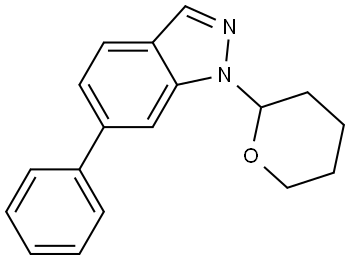 1H-Indazole, 6-phenyl-1-(tetrahydro-2H-pyran-2-yl)- Structure