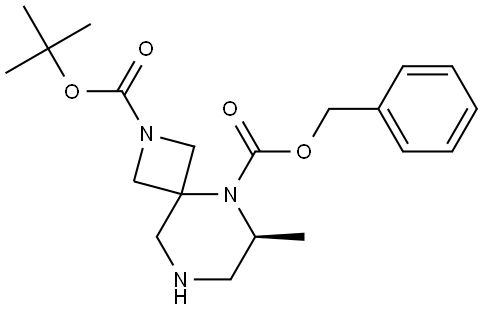 5-Benzyl 2-(tert-butyl) (S)-6-methyl-2,5,8-triazaspiro[3.5]nonane-2,5-dicarboxylate Structure