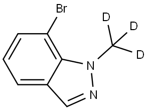7-bromo-1-(trideuteriomethyl)indazole Structure