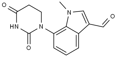 7-(2,4-Dioxotetrahydropyrimidin-1(2H)-yl)-1-methyl-1H-indole-3-carbaldehyde Structure