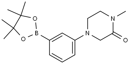 2-Piperazinone, 1-methyl-4-[3-(4,4,5,5-tetramethyl-1,3,2-dioxaborolan-2-yl)phenyl]- Structure