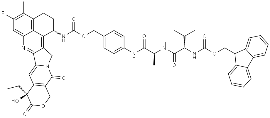Fmoc-Val-Ala-PAB-Exatecan Structure