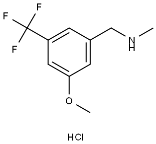 Benzenemethanamine, 3-methoxy-N-methyl-5-(trifluoromethyl)-, hydrochloride (1:1) Structure