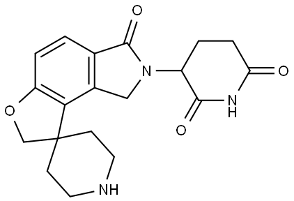 3-(3-Oxo-1,3-dihydro-2H,7H-spiro[furo[3,2-e]isoindole-8,4'-piperidin]-2-yl)piperidine-2,6-dione Structure