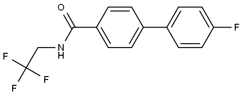 1,1'-Biphenyl]-4-carboxamide, 4'-fluoro-N-(2,2,2-trifluoroethyl)- Structure