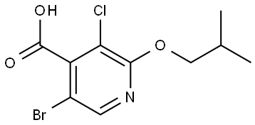 5-bromo-3-chloro-2-isobutoxyisonicotinic acid Structure
