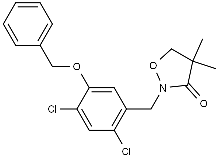 2-[(2,4-dichloro-5-phenylmethoxyphenyl)methyl]-4,4-dimethyl-1,2-oxazolidin-3-one Structure
