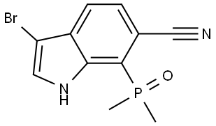 3-Bromo-7-(dimethylphosphoryl)-1H-indole-6-carbonitrile Structure